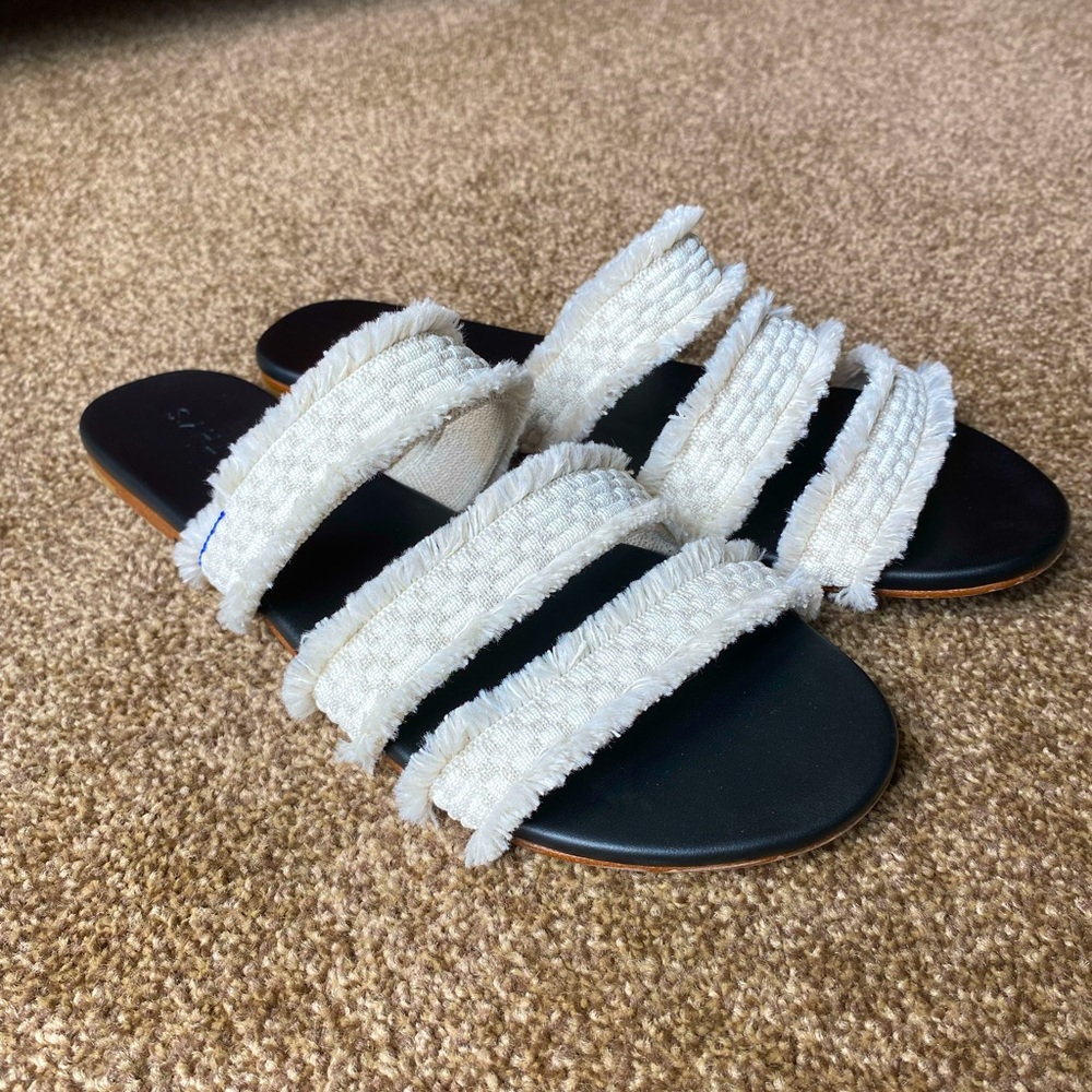 Rothy's Fringe 3 Strap Sandal Slides